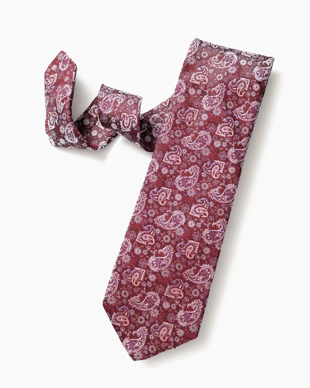 Burgundy Woven Paisley
