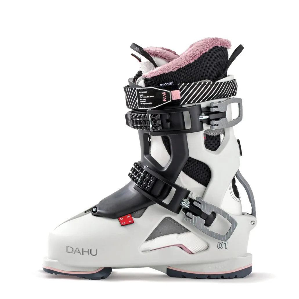 DAHU Ecorce 01 ski boots - Womens - Light Grey White Pink