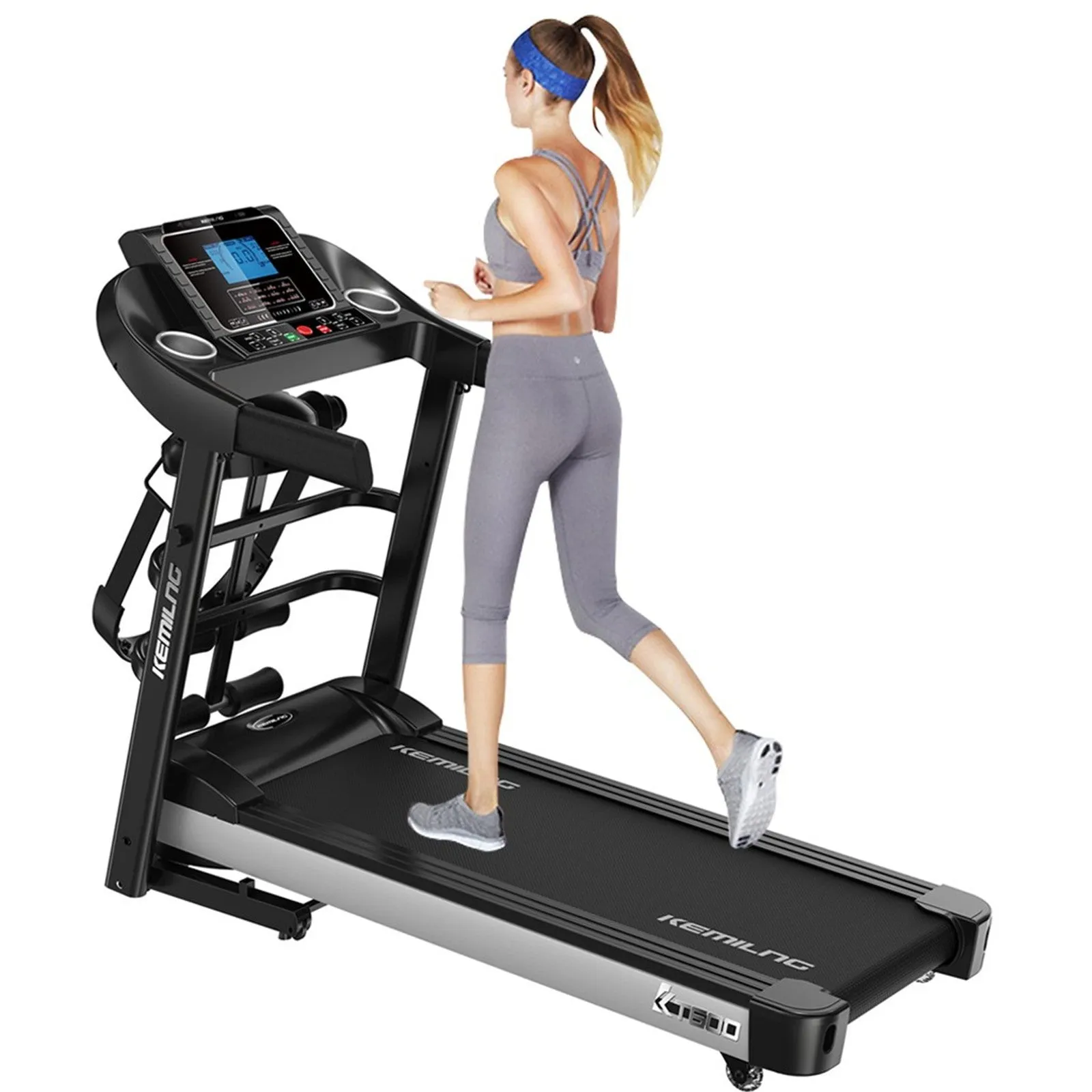Folding Electric Treadmill 2.5HP High Power Treadmill, Indoor Treadmill