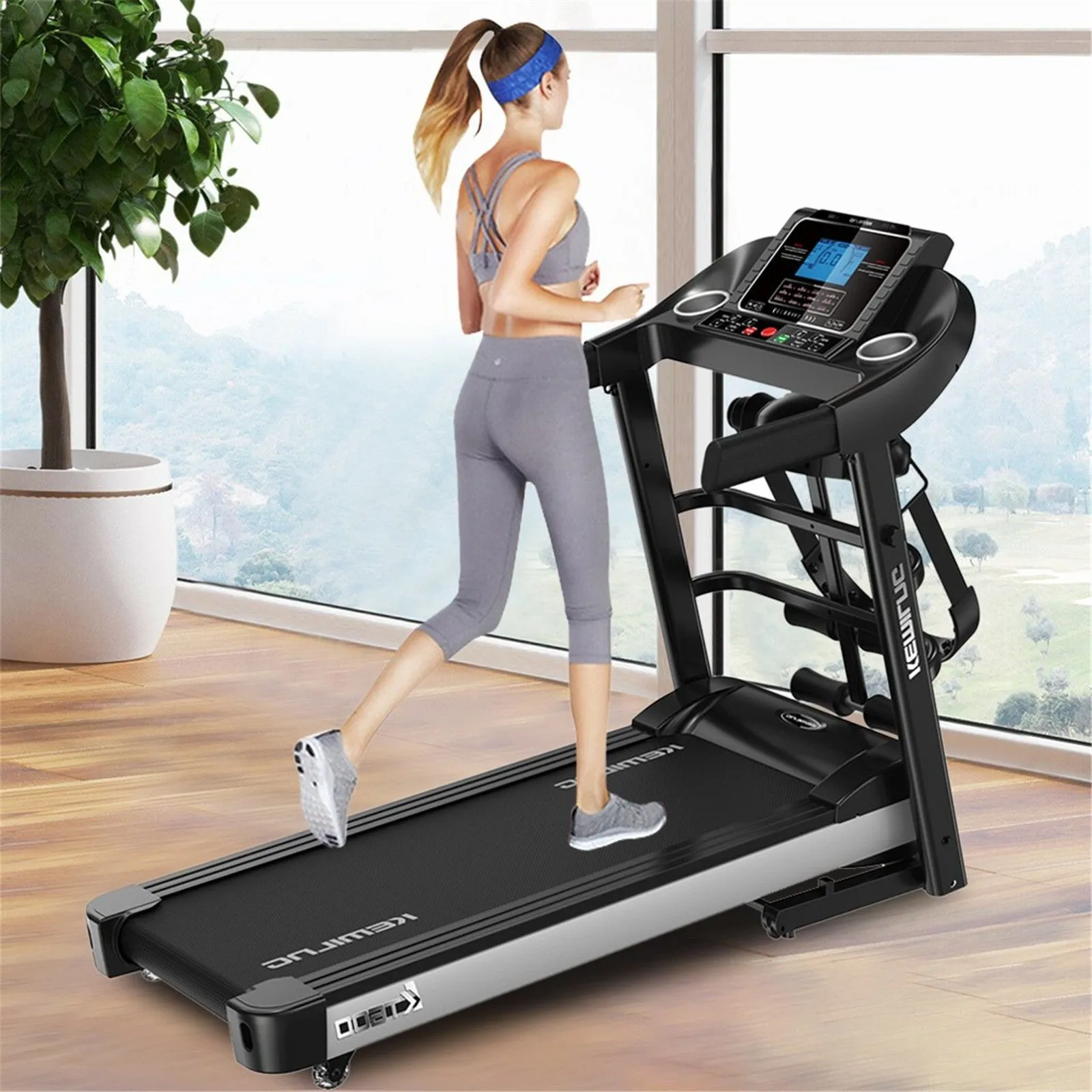 Folding Electric Treadmill 2.5HP High Power Treadmill, Indoor Treadmill