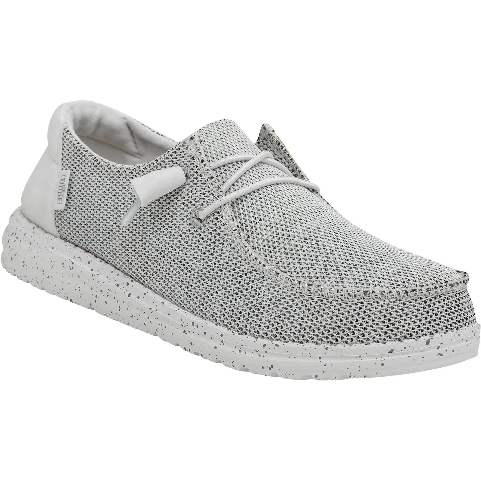 HEYDUDE Wendy Sox Polyester/Cotton/Spandex Women's Stone White Loafers