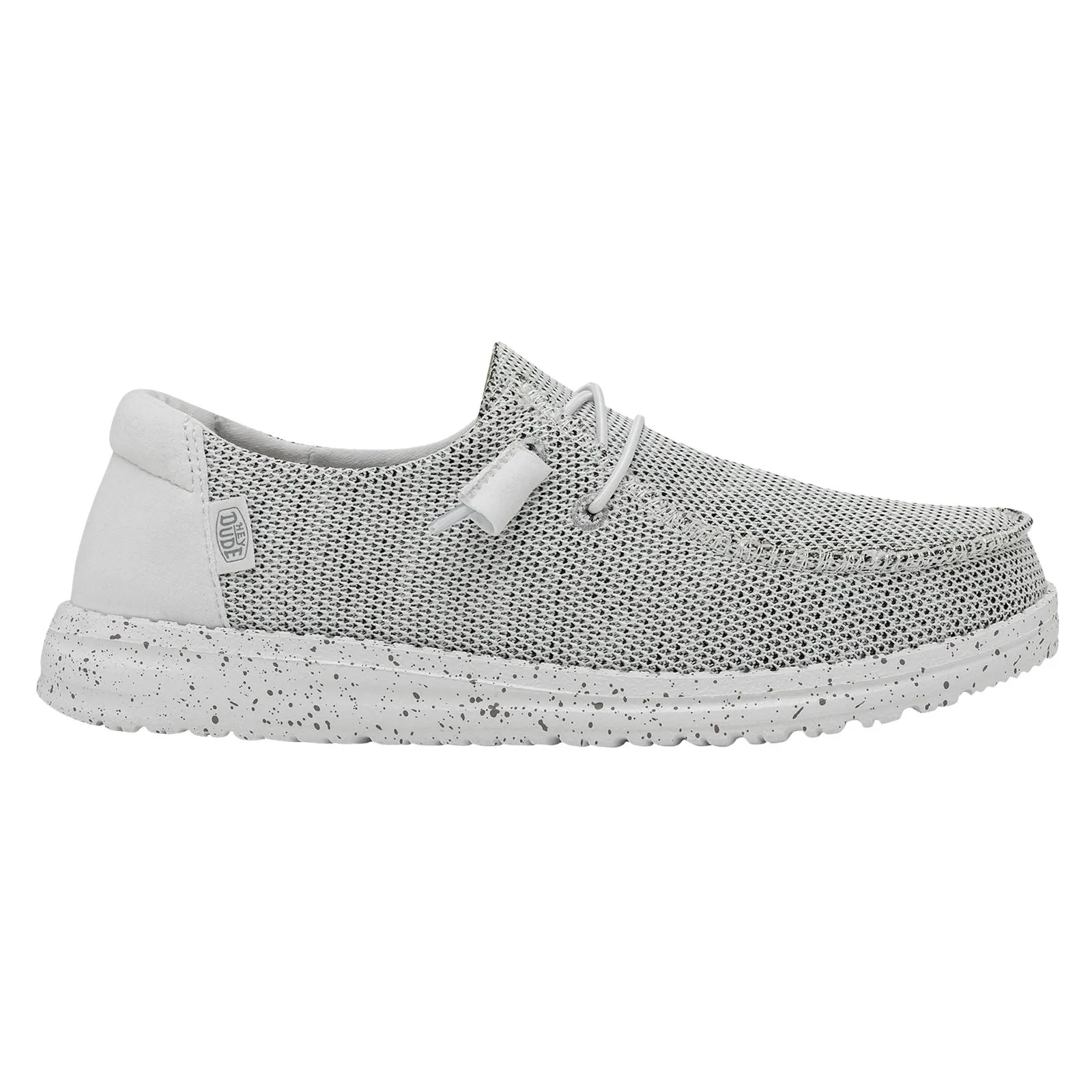 HEYDUDE Wendy Sox Polyester/Cotton/Spandex Women's Stone White Loafers