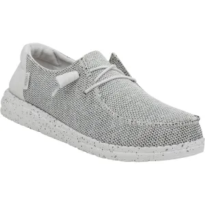 HEYDUDE Wendy Sox Polyester/Cotton/Spandex Women's Stone White Loafers
