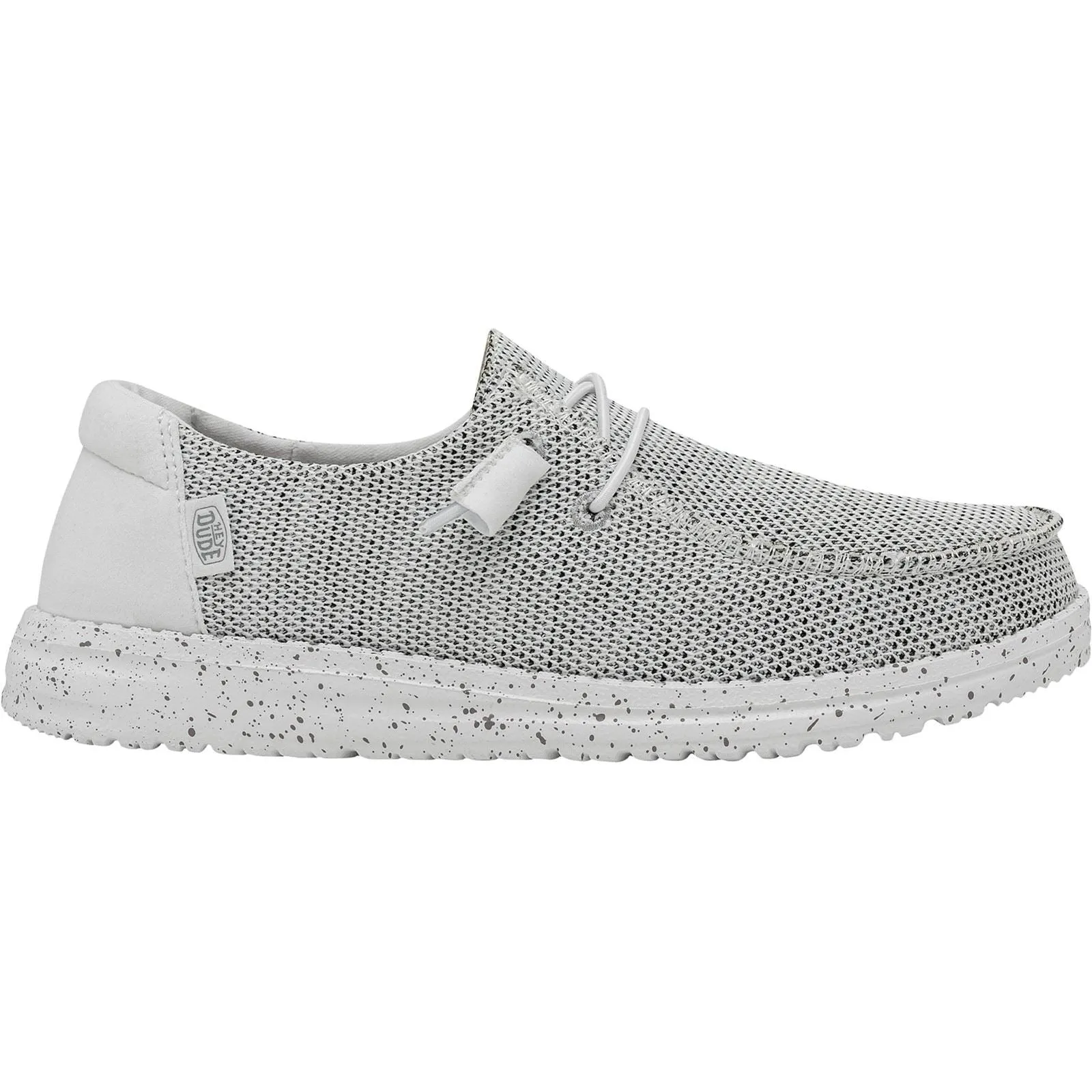 HEYDUDE Wendy Sox Polyester/Cotton/Spandex Women's Stone White Loafers