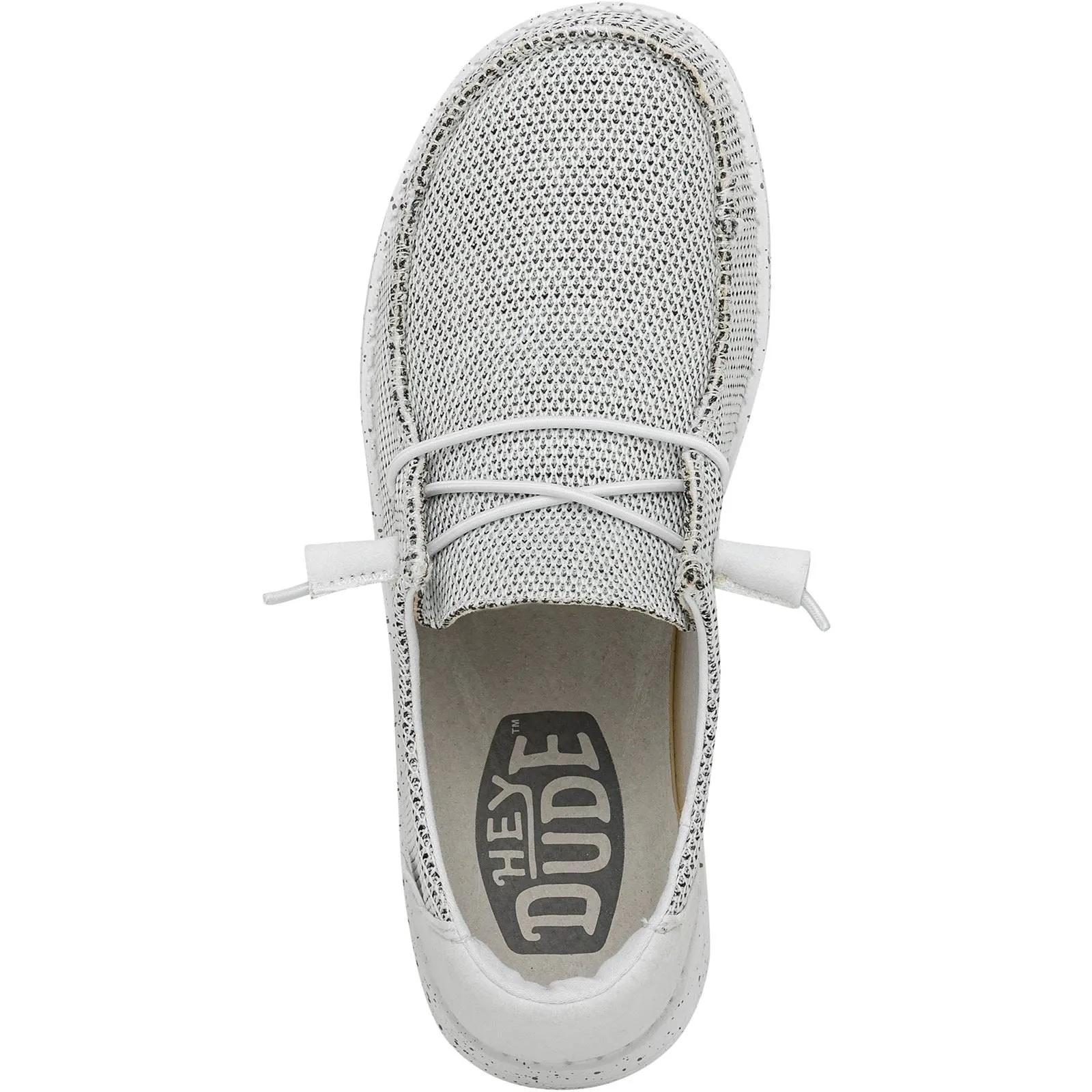 HEYDUDE Wendy Sox Polyester/Cotton/Spandex Women's Stone White Loafers