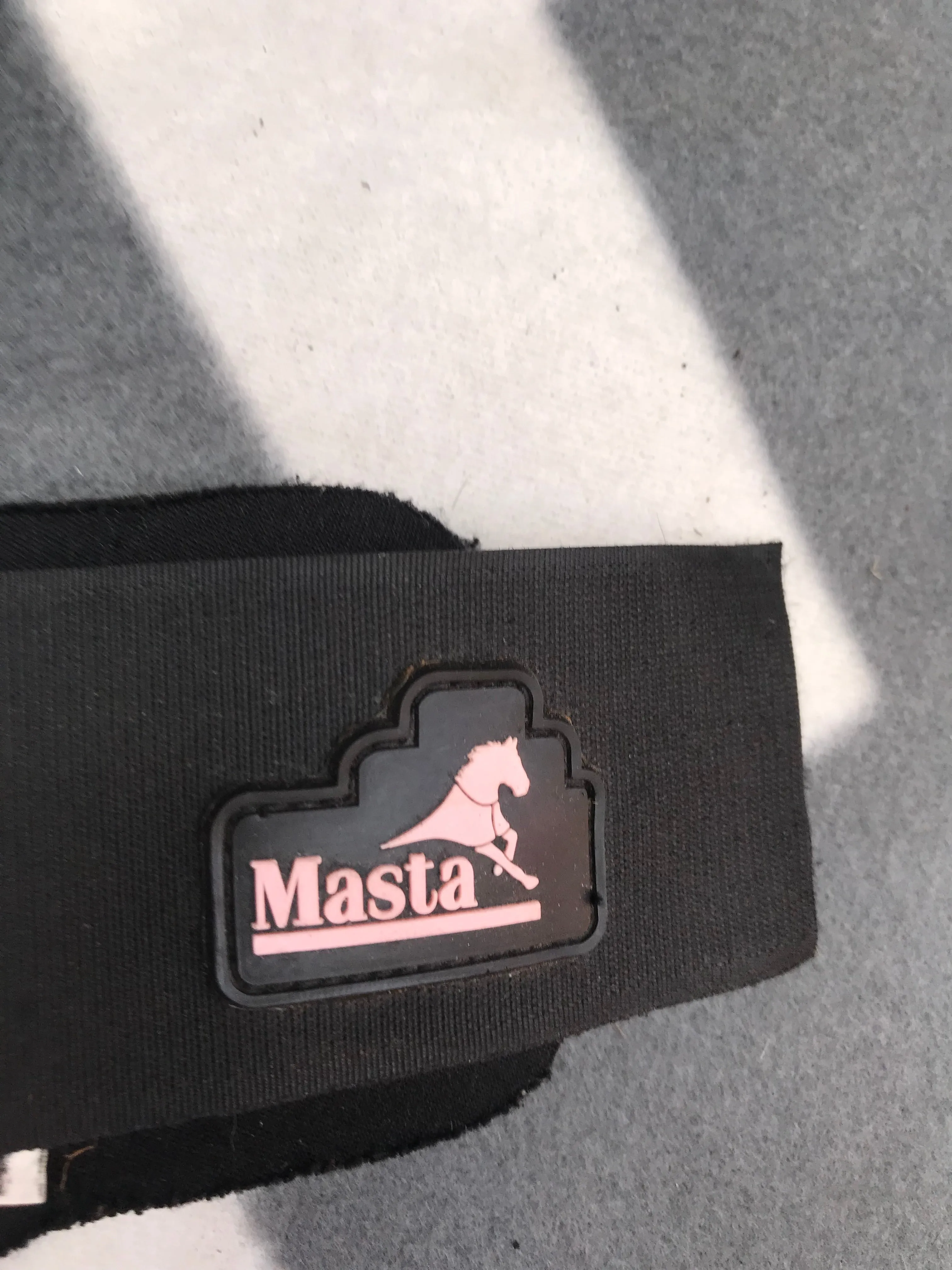 Masta pink and black fetlock boots size medium FREE POSTAGE