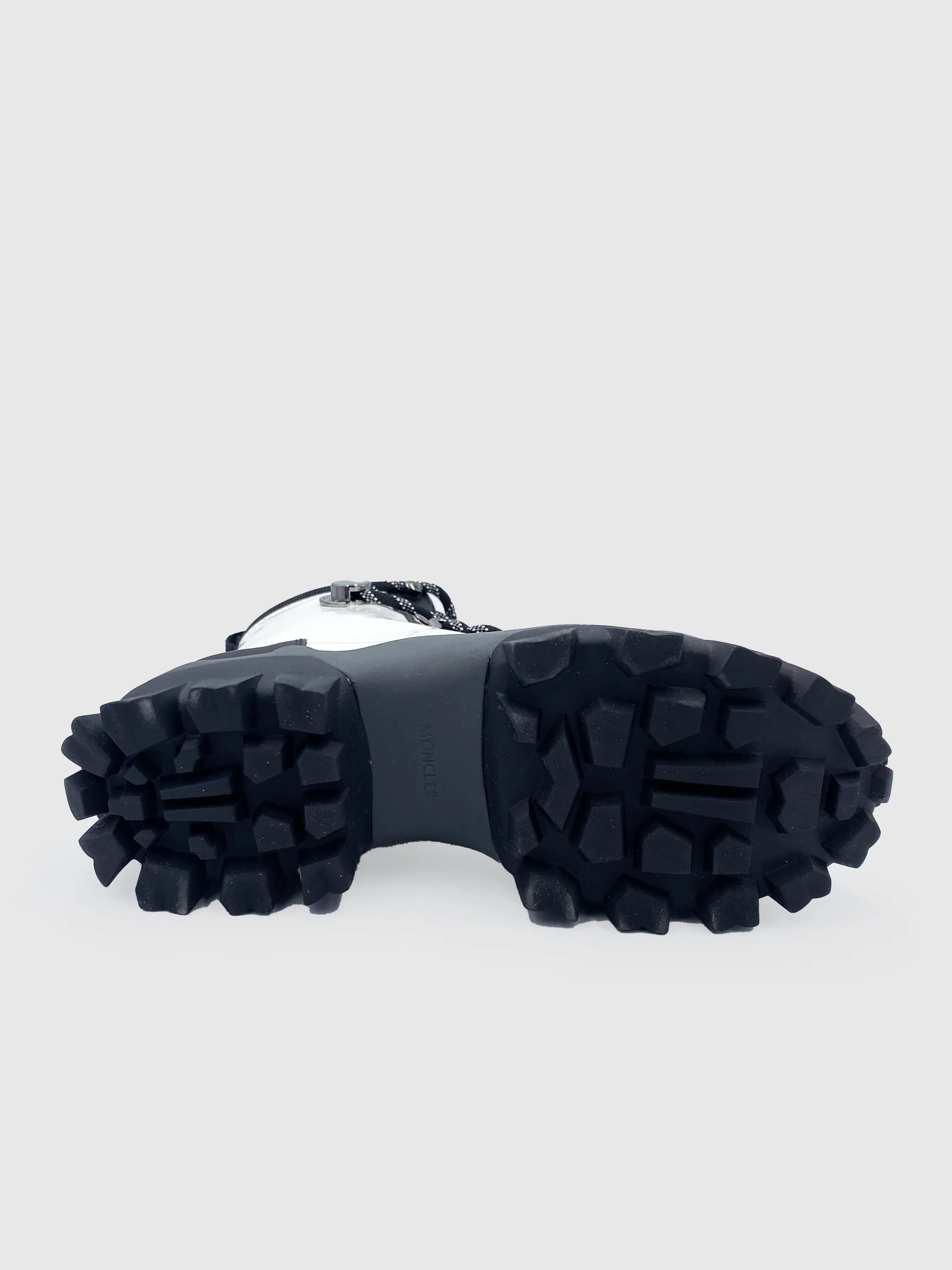 Moncler Black&White Patent Helis Hiking Boots - Size 5