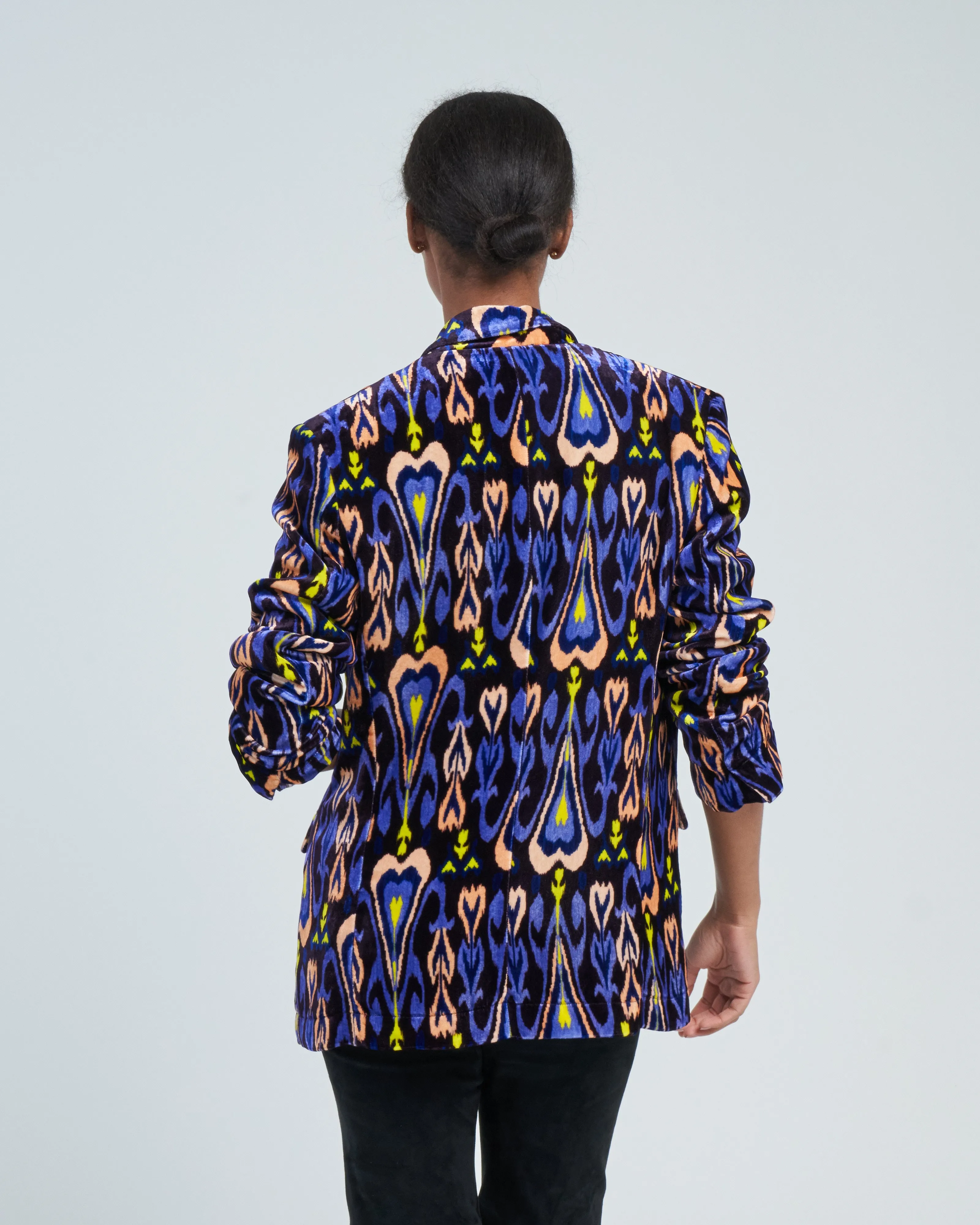 northern light print chic velvet jacket