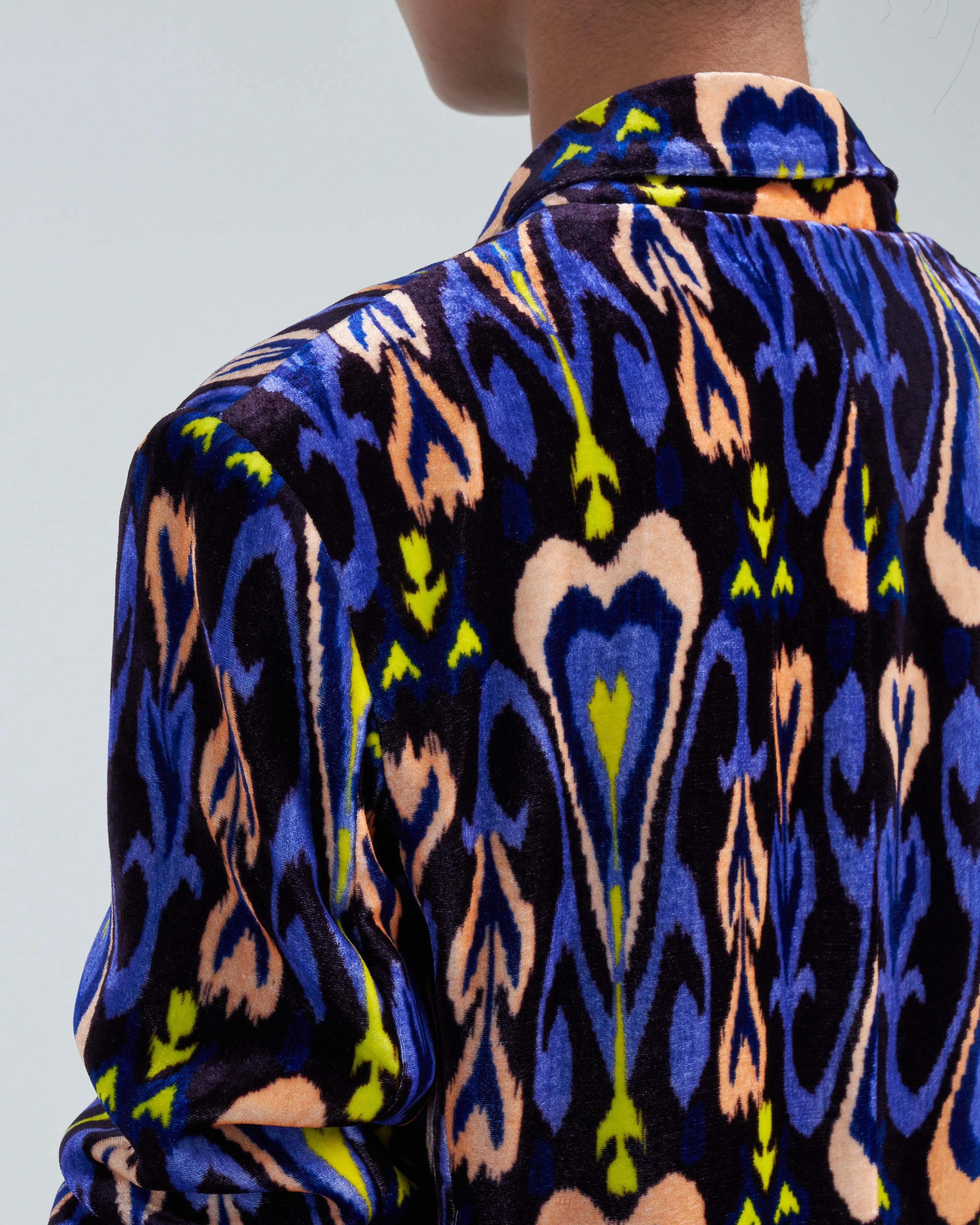 northern light print chic velvet jacket