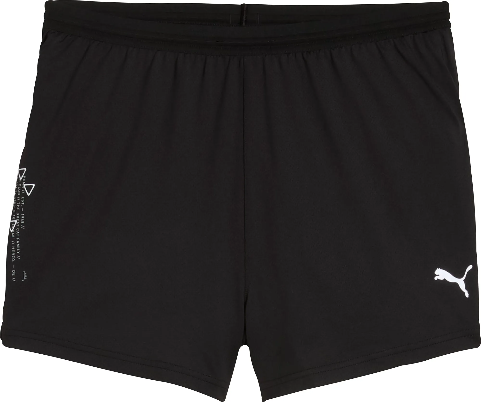 Puma Knit 3 Inch Mens Split Running Shorts - Black