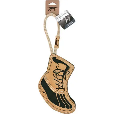 Tall Tails Leather Wool Hiking Boot Toy