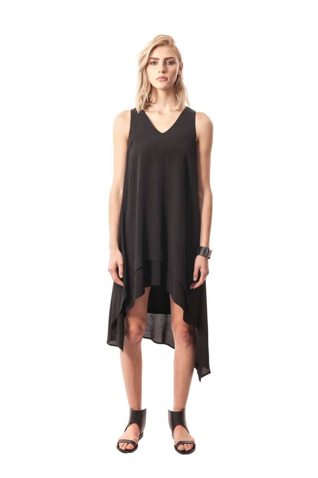 Valiano Double-Layer V-Neck Dress