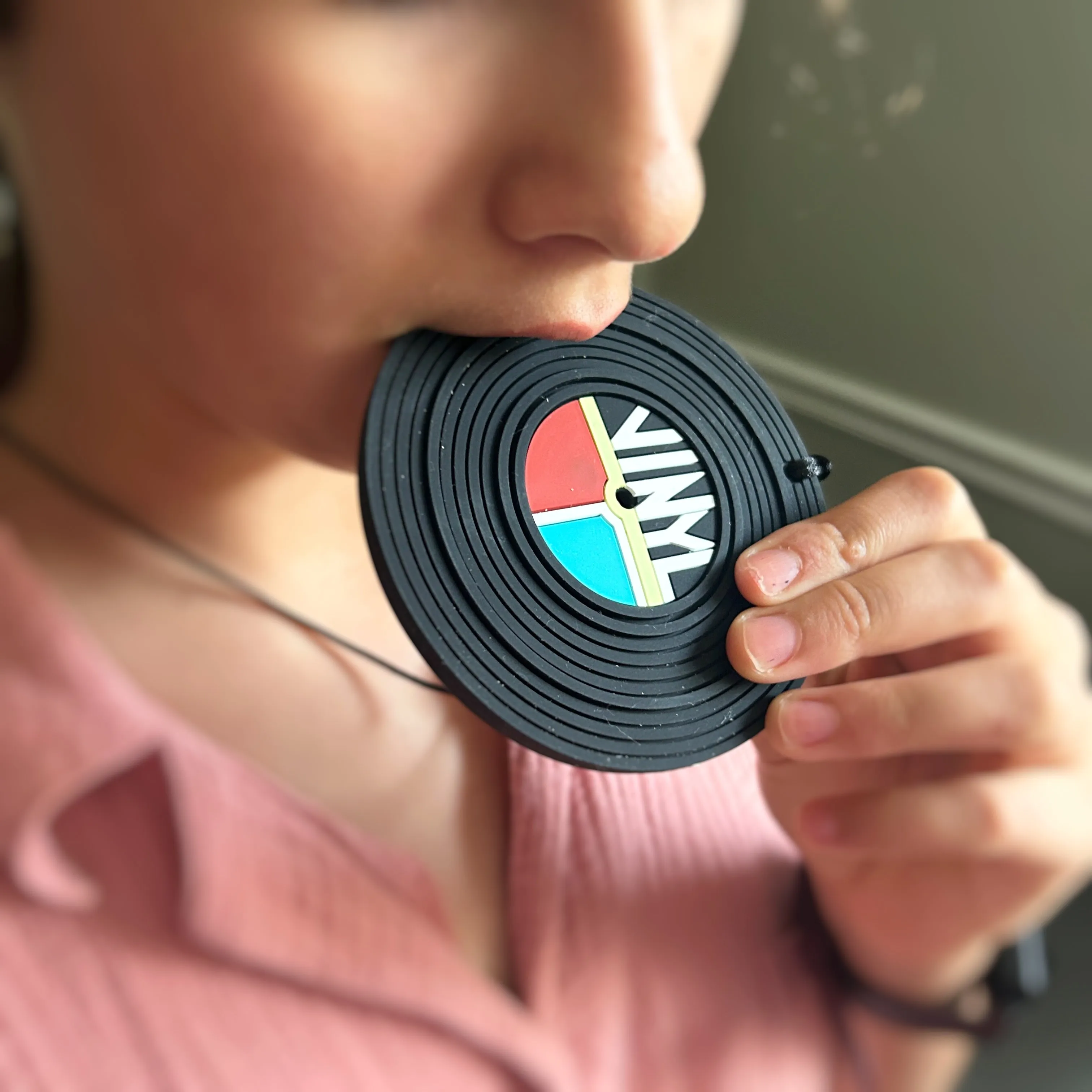 Vinyl Record Player Oral Sensory Necklace