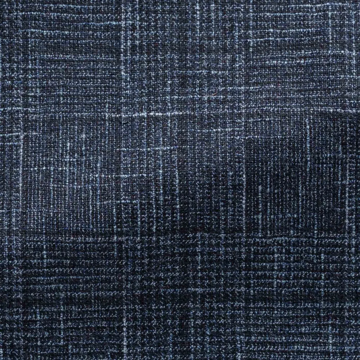 Vitale Barberis Canonico Mixed Blue Merino Wool with Glencheck